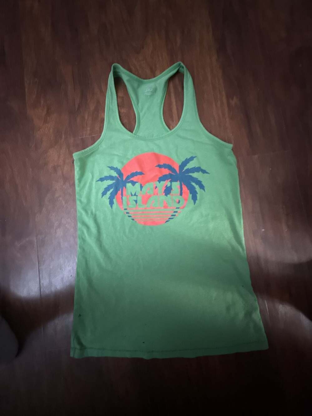 Alo Yoga Maui Island Palm Tree Graphic Racerback Tank Top